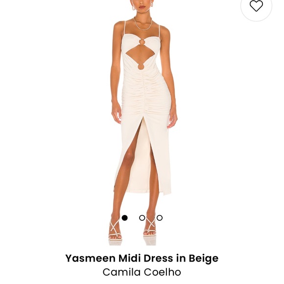 Camila Coelho Yasmeen Midi Dress in Beige Revolve - Picture 1 of 8